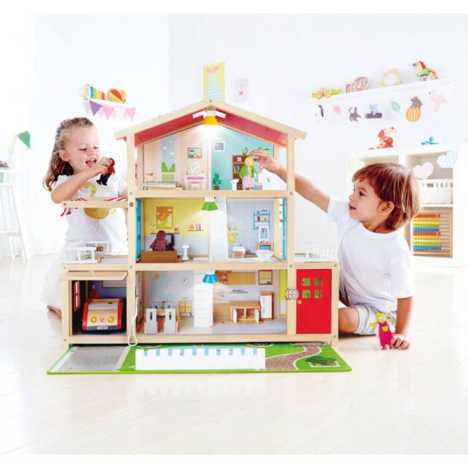 Nukumaja "Villa" mööbli ja nukuperega