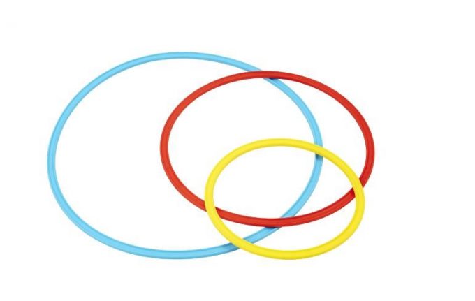 Lapikud võimlemisrõngad 65cm tasakaalurajale (3tk)