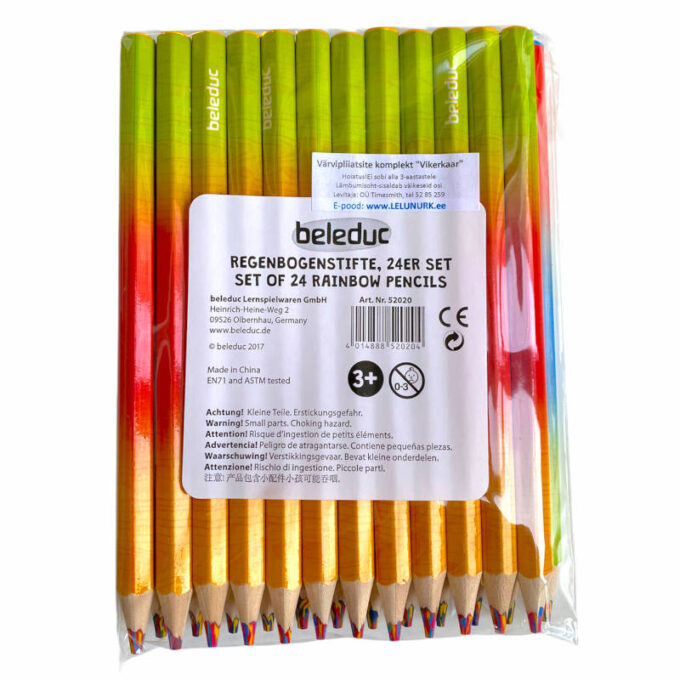 Värvipliiatsid "Vikerkaar" (24 tk) Beleduc