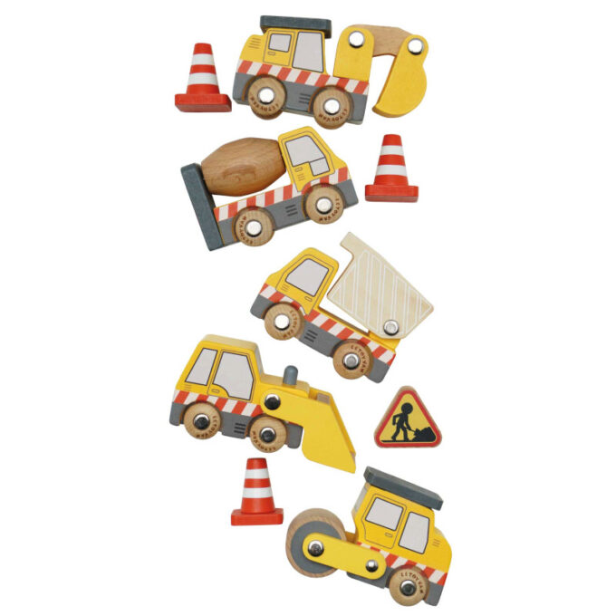 Puidust ehitusautode komplekt