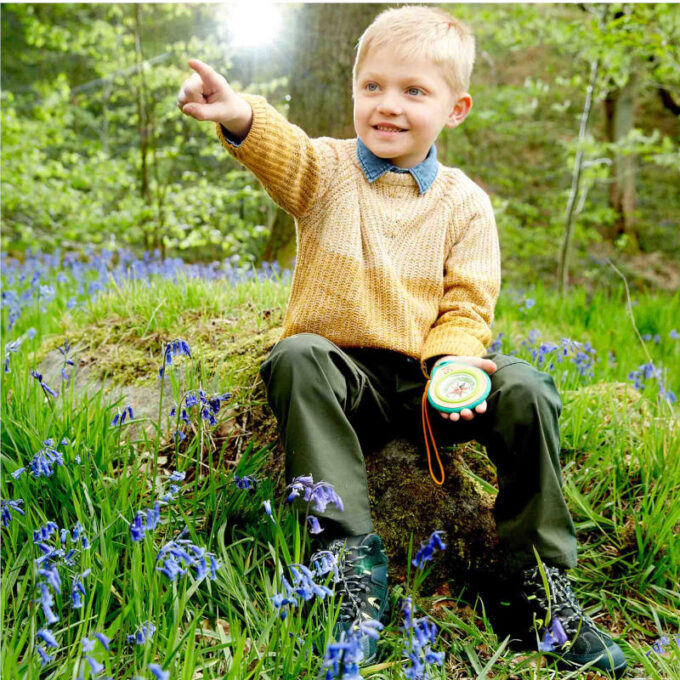 Kompass peegli ja kinnitusega