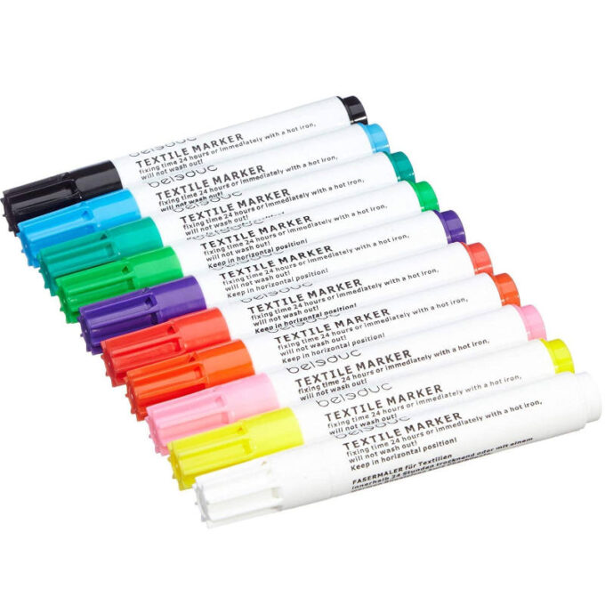 Tekstiilimarkerid (10 tk)