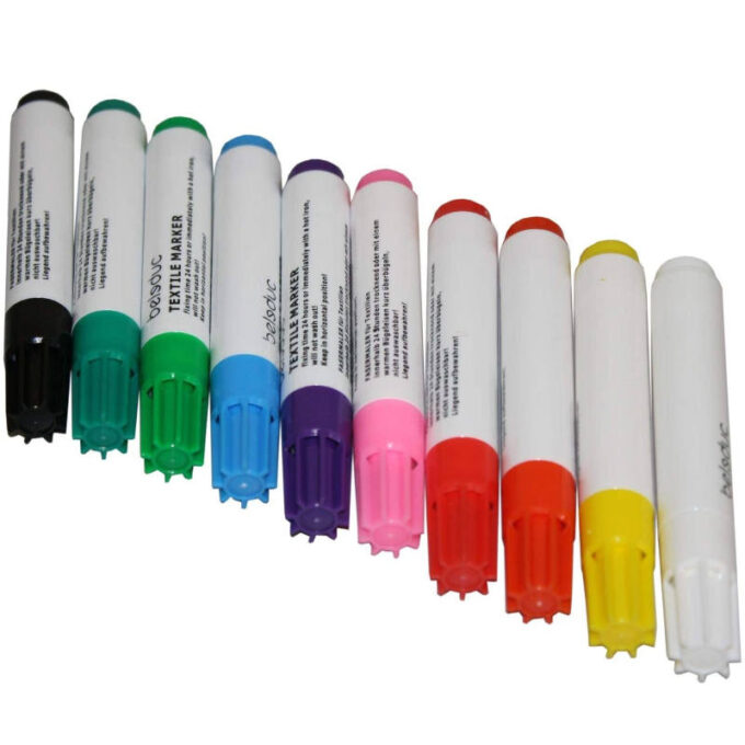 Tekstiilimarkerid (10 tk)
