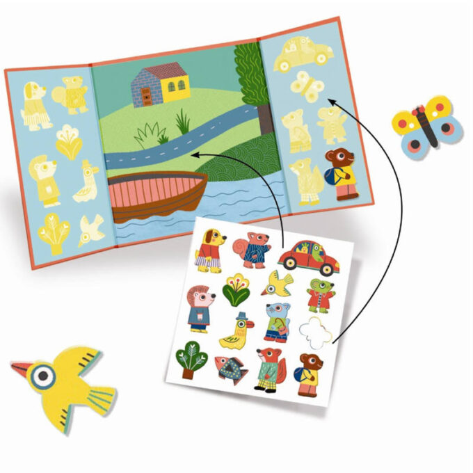 Väikelapse korduvkasutatavad kleepsud "Loomad"