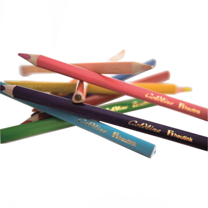 Kuusnurksed värvipliiatsid metallkarbis (12 tk) Heutink