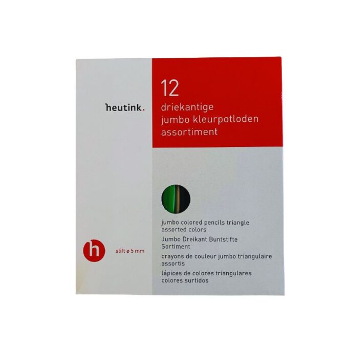 Suured kolmnurksed värvipliiatsid (12 tk) Heutink