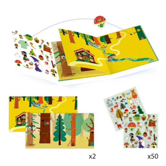 Korduvkasutatavad kleepsud "Mets"