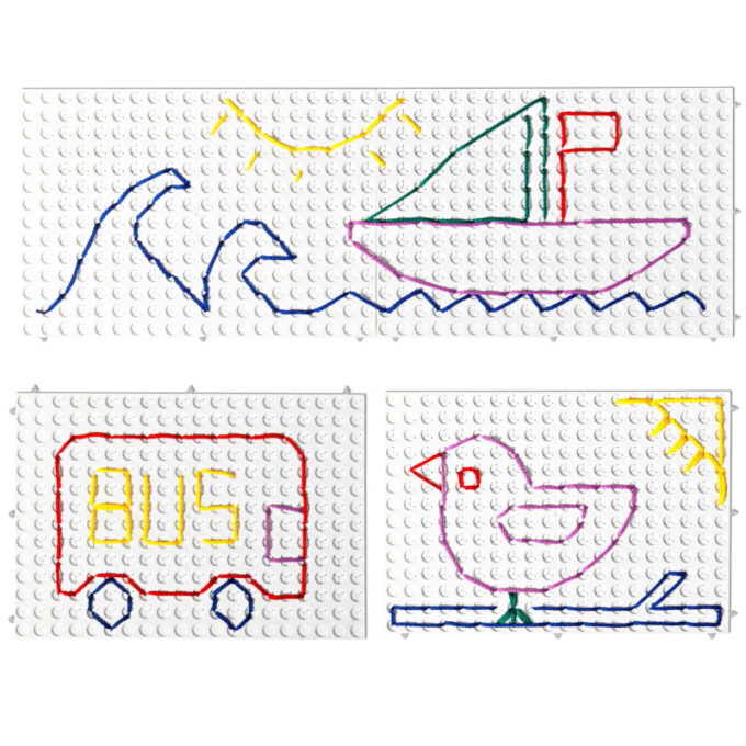 Paeltega joonistustahvlid - valge (4 tk)