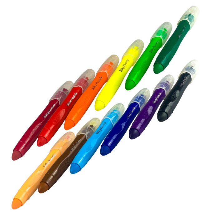 Siidised pastellkriidid (12 tk) (viimased tooted)