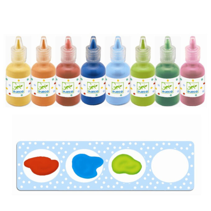 Guaššide komplekt pintsli ja paletiga