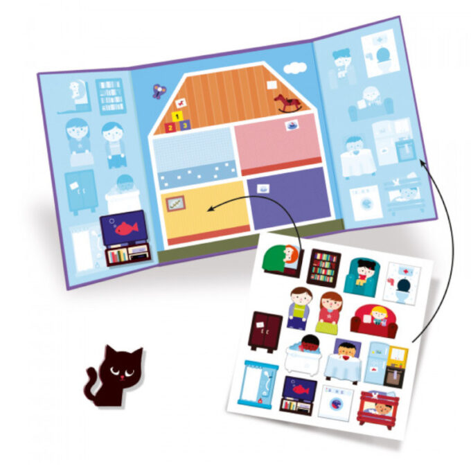 Väikelapse korduvkasutatavad kleepsud “Maja”