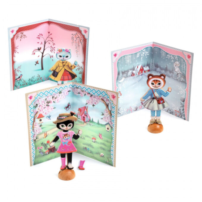 Korduvkasutatavad kleepsud "Kiisude garderoob"