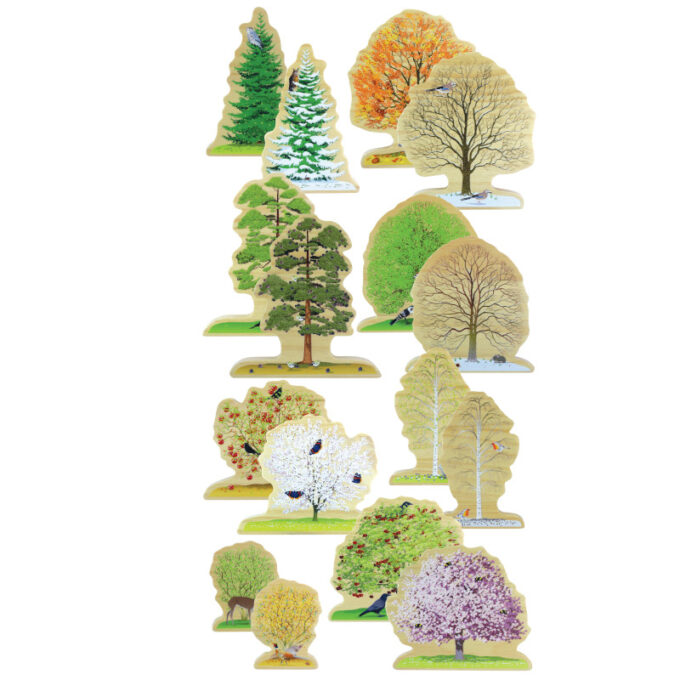 Puidust puude komplekt "4 aastaaega"