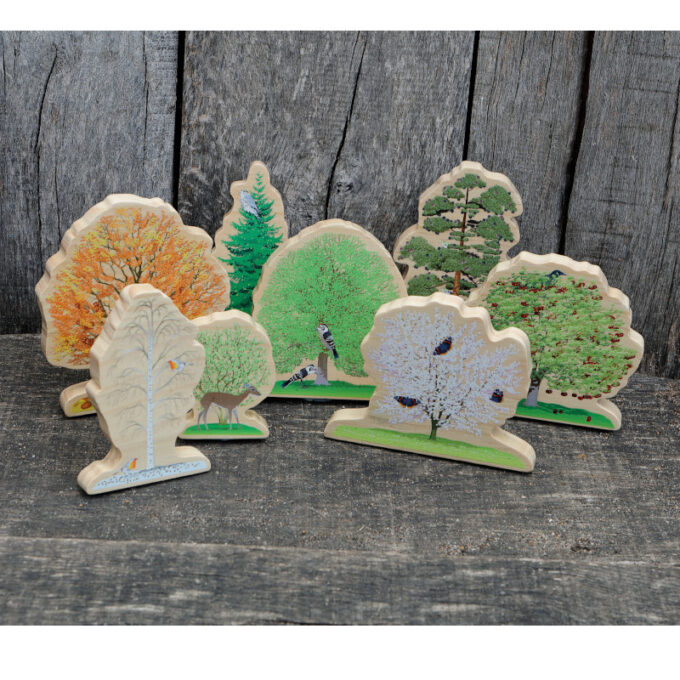 Puidust puude komplekt "4 aastaaega"