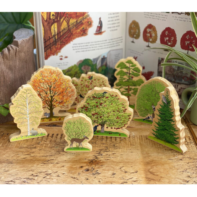 Puidust puude komplekt "4 aastaaega"