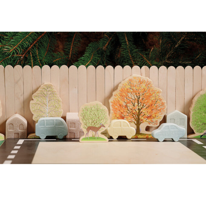 Puidust puude komplekt "4 aastaaega"