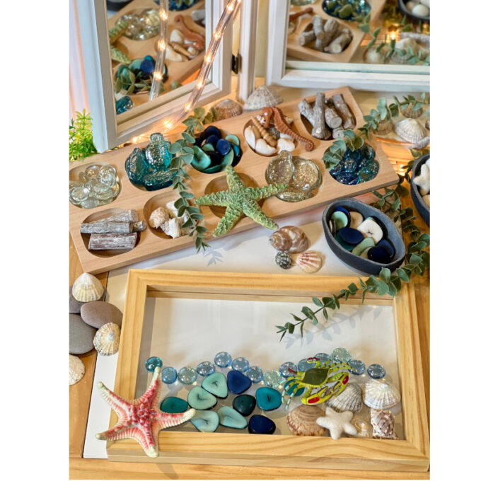 Puidust sorteerimisalus (10 lahtrit)