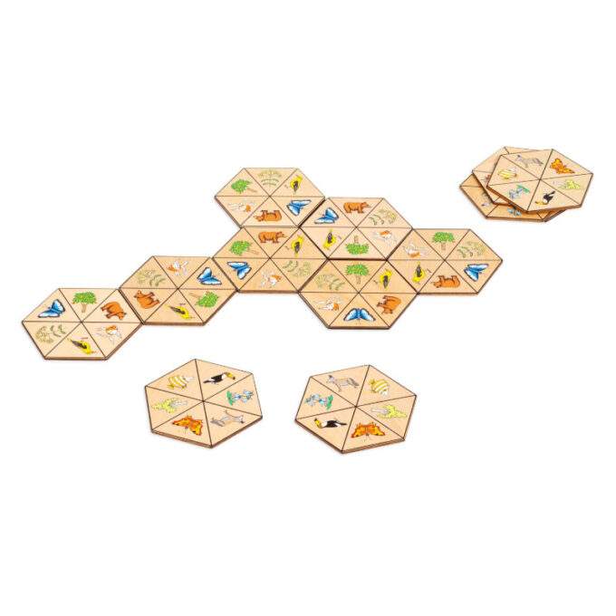 Kuusnurkade sobitamismäng “Loodus” mini