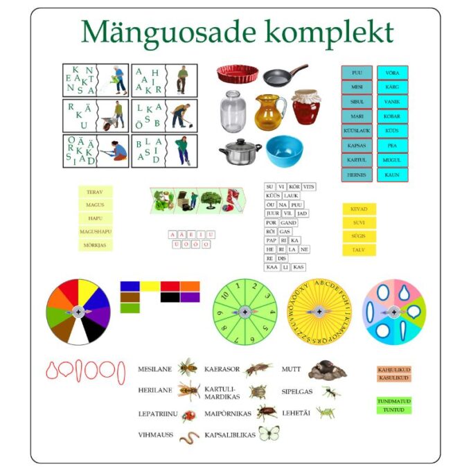 Suur magnetiline õppemäng "Aed" lisakomplekt