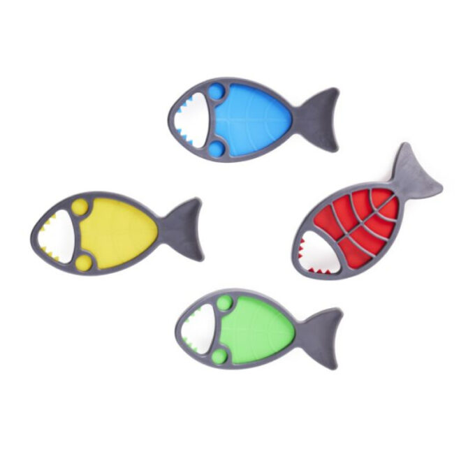 Kalapüügimängu kalad hammastega (4 tk)