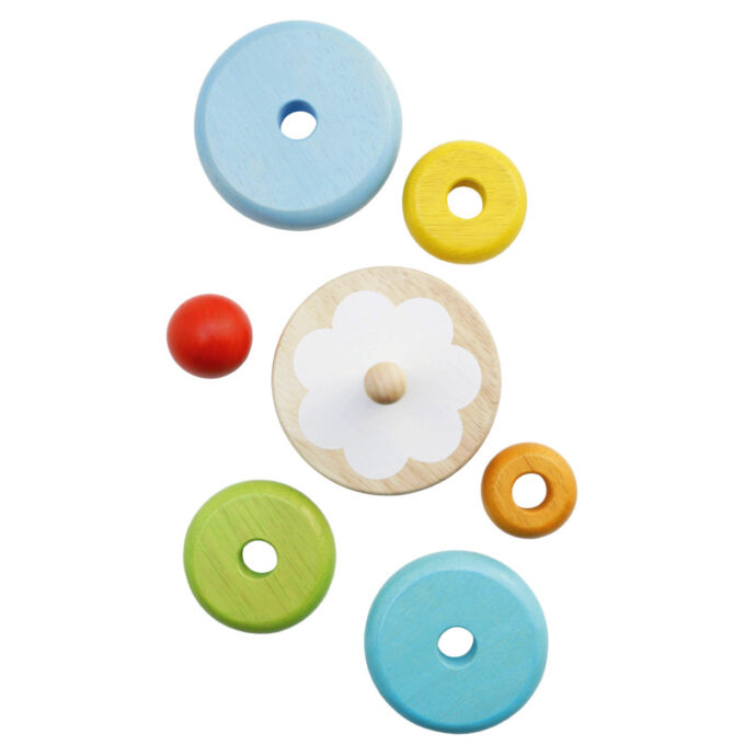 Puidust klotsipüramiid "Vikerkaar"