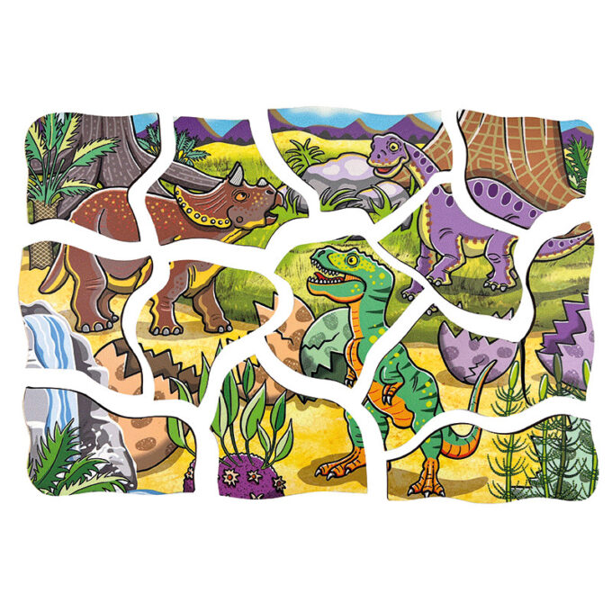 Helendav kihiline pusle "Dinosaurused"