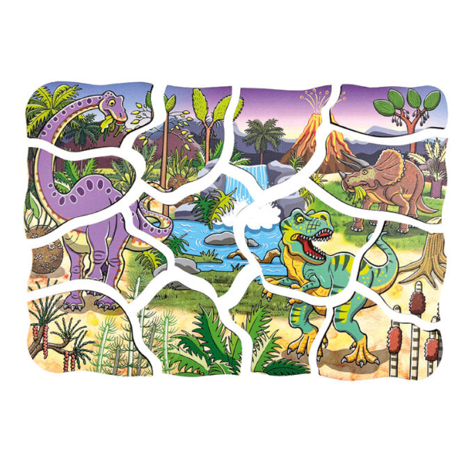 Helendav kihiline pusle "Dinosaurused"