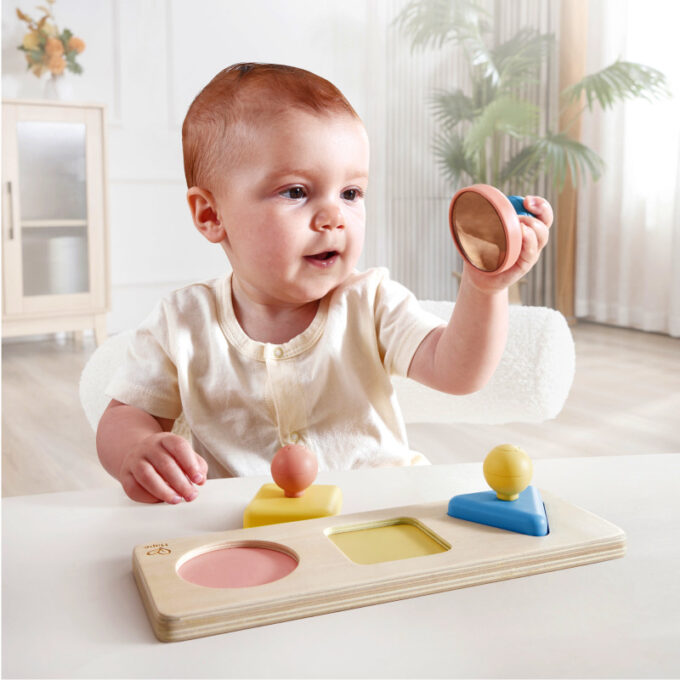 Montessori kujundipusle peeglitega