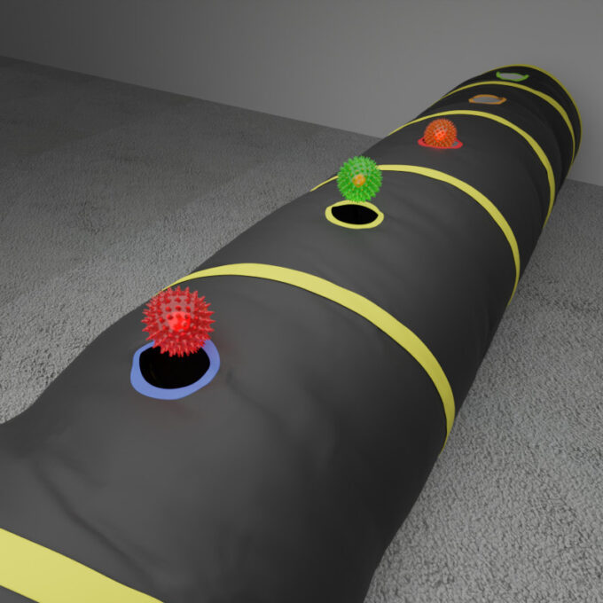 Tunnel sensoorsete LED pallidega