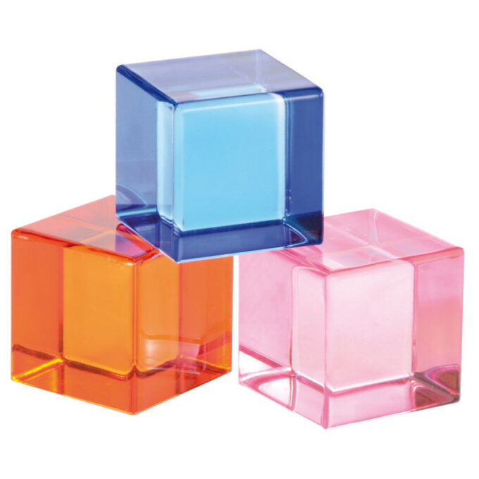 Akrüülkuubikud 2,5 cm (10 tk)