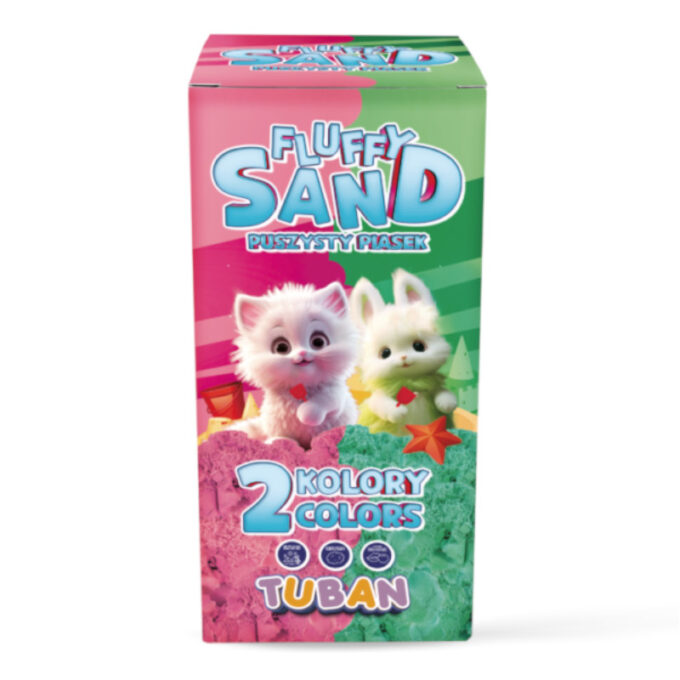 Pehme kineetiline liiv - roheline ja roosa