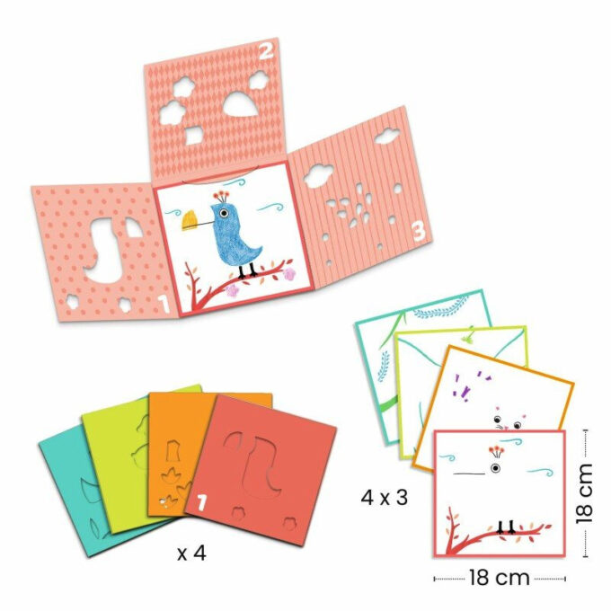 Šabloonidega värvimine "Loomad"