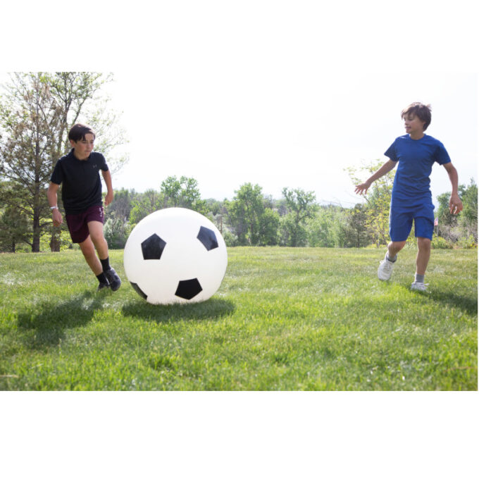 Kummist hiidjalgpall pumbaga (76 cm)