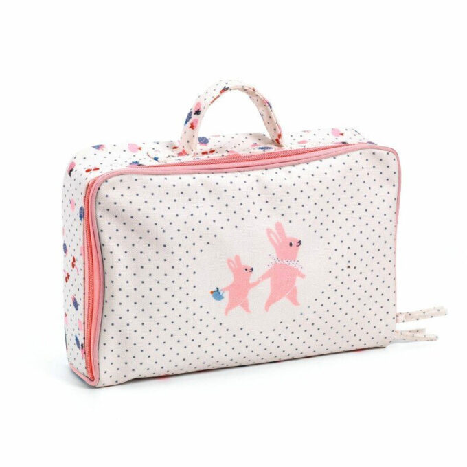 Beebinukk "Vanille" (32 cm) riiete ja kohvriga