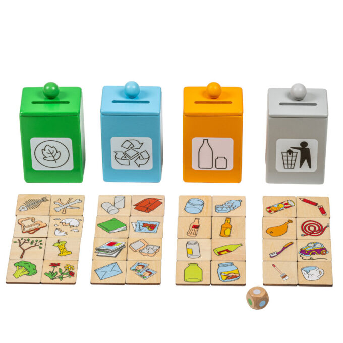 Prügikastidega õppemäng "Jäätmed"