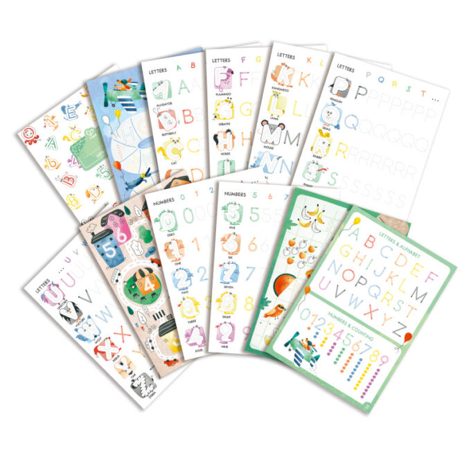 Harjutuskomplekt "Tähed ja numbrid"