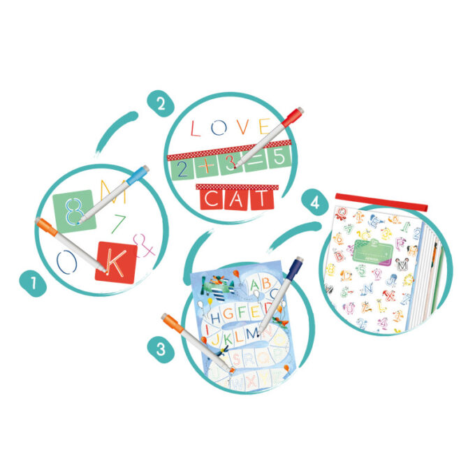 Harjutuskomplekt "Tähed ja numbrid"