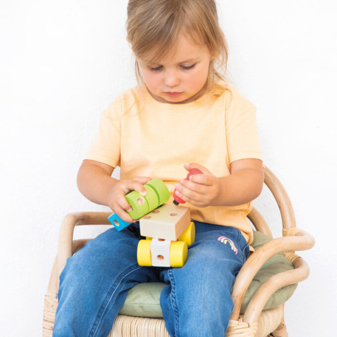 Puidust ehitusklotsid "Elemento" (102 osa)