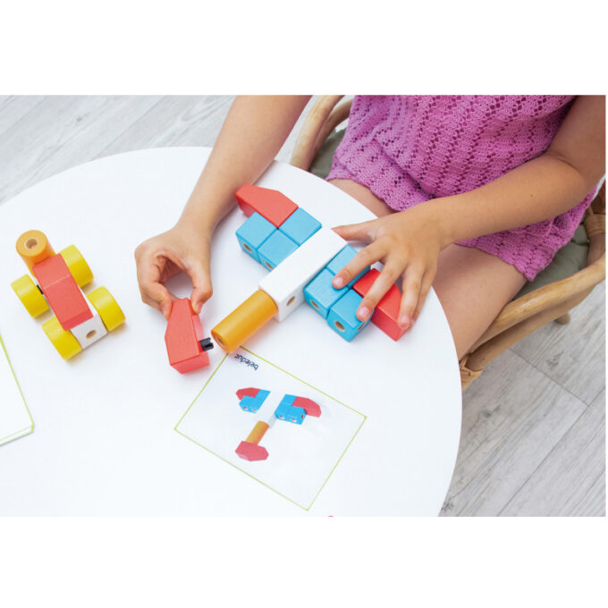 Puidust ehitusklotsid "Elemento" (102 osa)