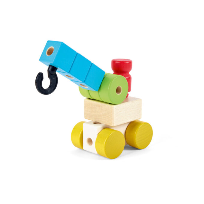 Puidust ehitusklotsid "Elemento" (102 osa)