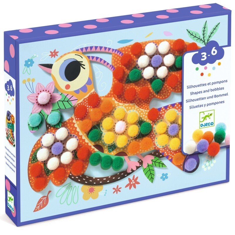 Kleepimiskomplekt plüüspallidega Linnud