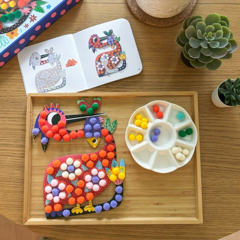 Kleepimiskomplekt plüüspallidega Linnud_6