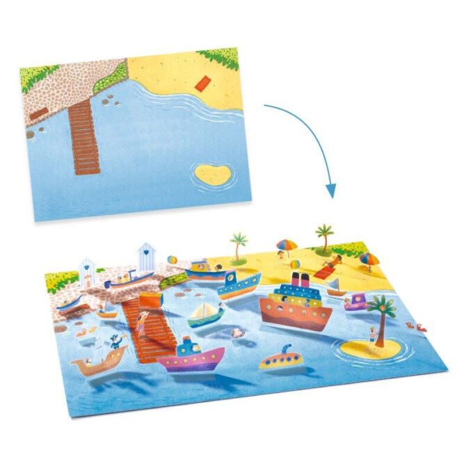 Korduvkasutatavad 3D kleepsud "Sõidukid"