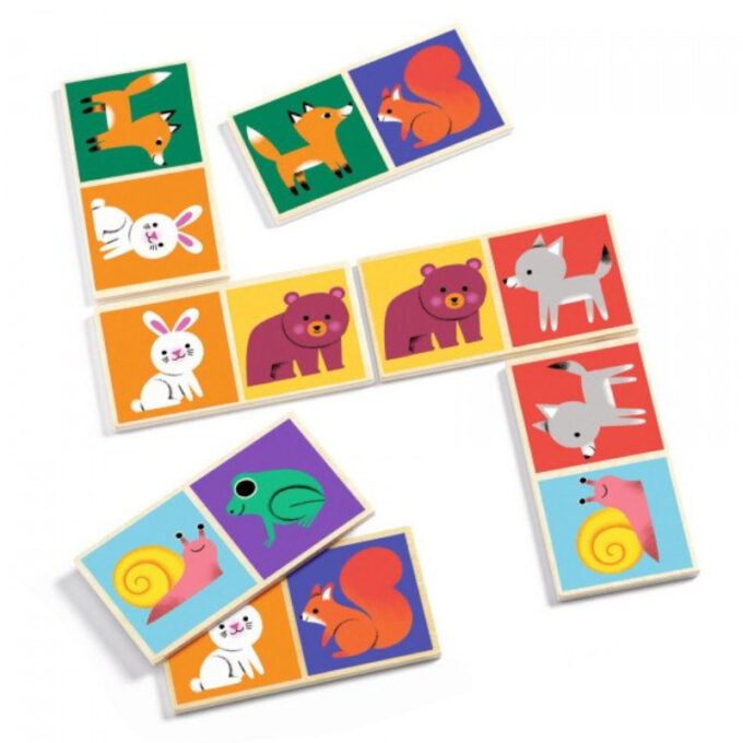 Puidust doomino "Metsaloomad"