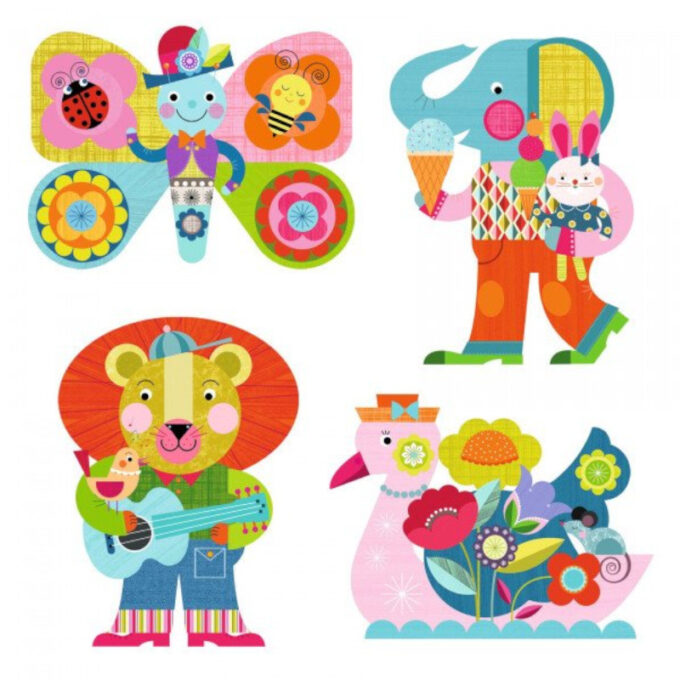 Veepliiatsiga värvimiskomplekt "Lõbusad loomad"