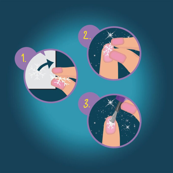 Sätendavad küünekleebised "Talv" (44 tk)