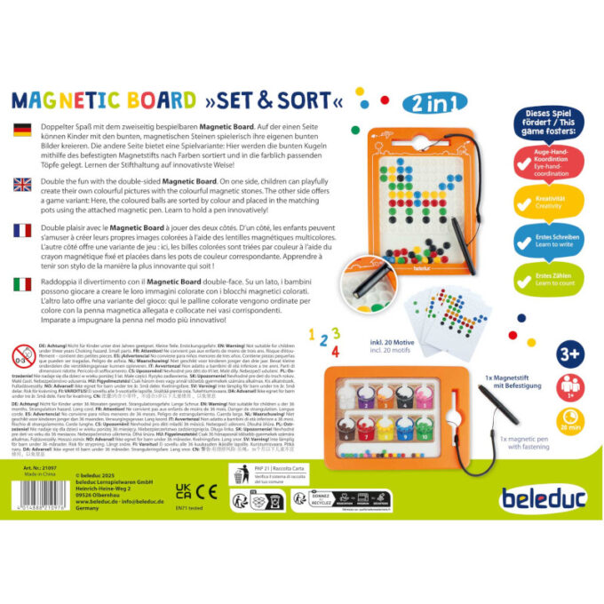 Kahepoolne magnettahvel "Loo ja sorteeri"