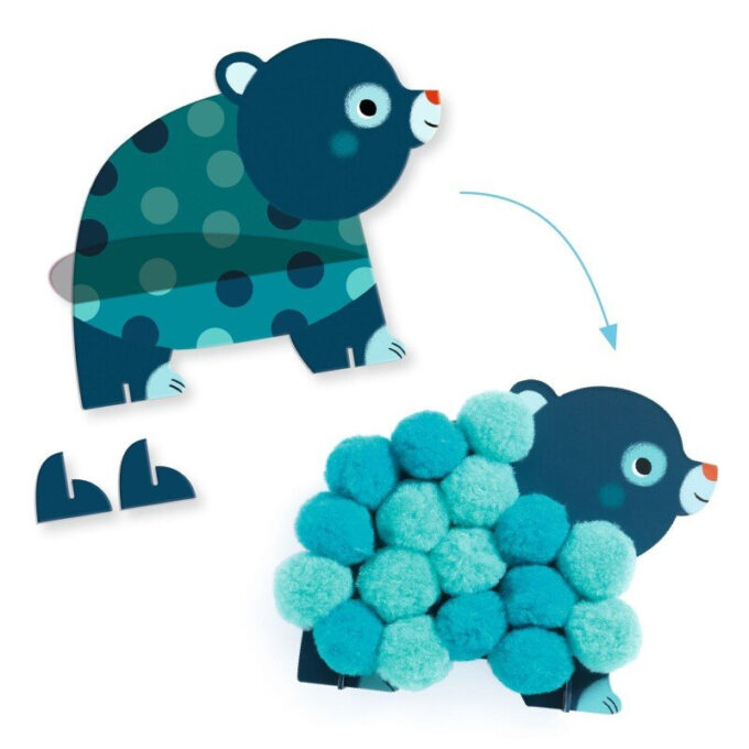 Kleepimiskomplekt plüüspallidega “Mummulised loomad”