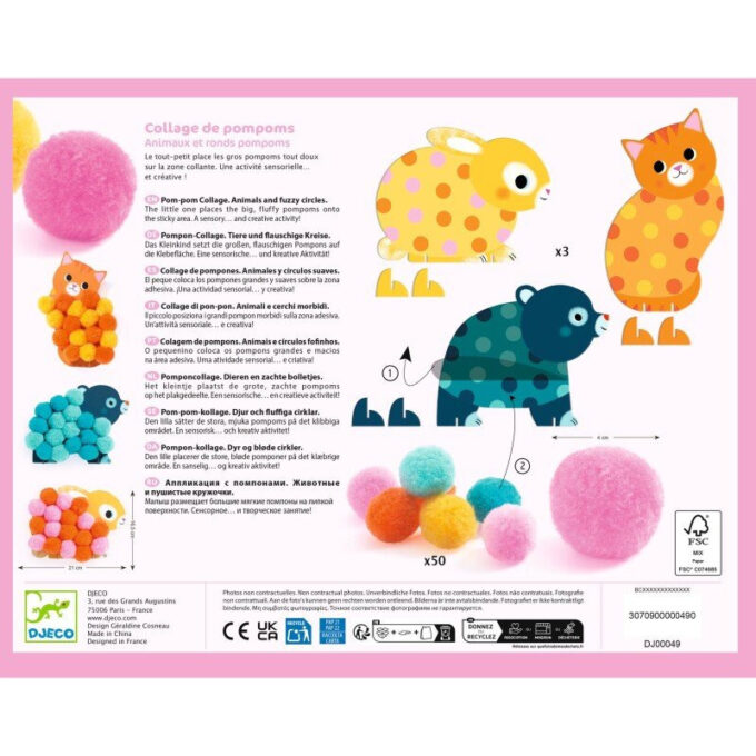 Kleepimiskomplekt plüüspallidega “Mummulised loomad”