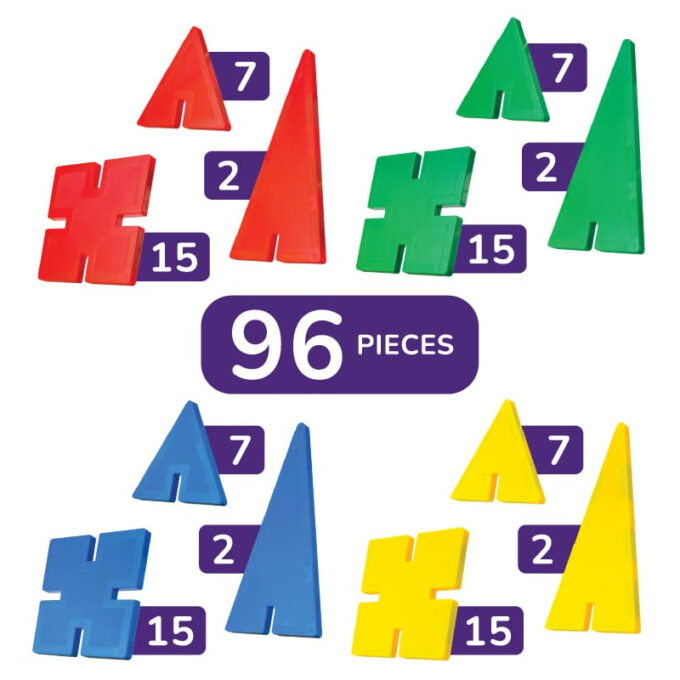 Magnetilised vahvelklotsid (96 tk)